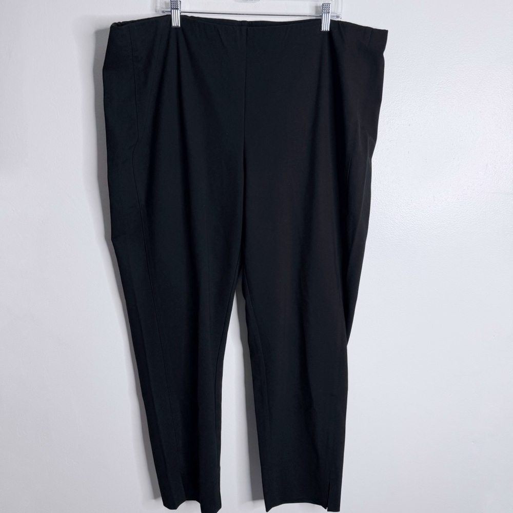 J. Jill Ponte Slim Leg Black Pull On Pant Size 3X Stretch Casual Workwear Office